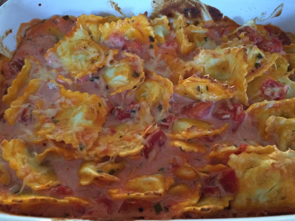 Gratin de raviolis frais